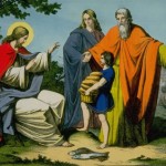 Jesus Christ and the miracle of the loaves and fishes