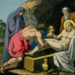 Jesus Christ is laid in the sepulchre tomb